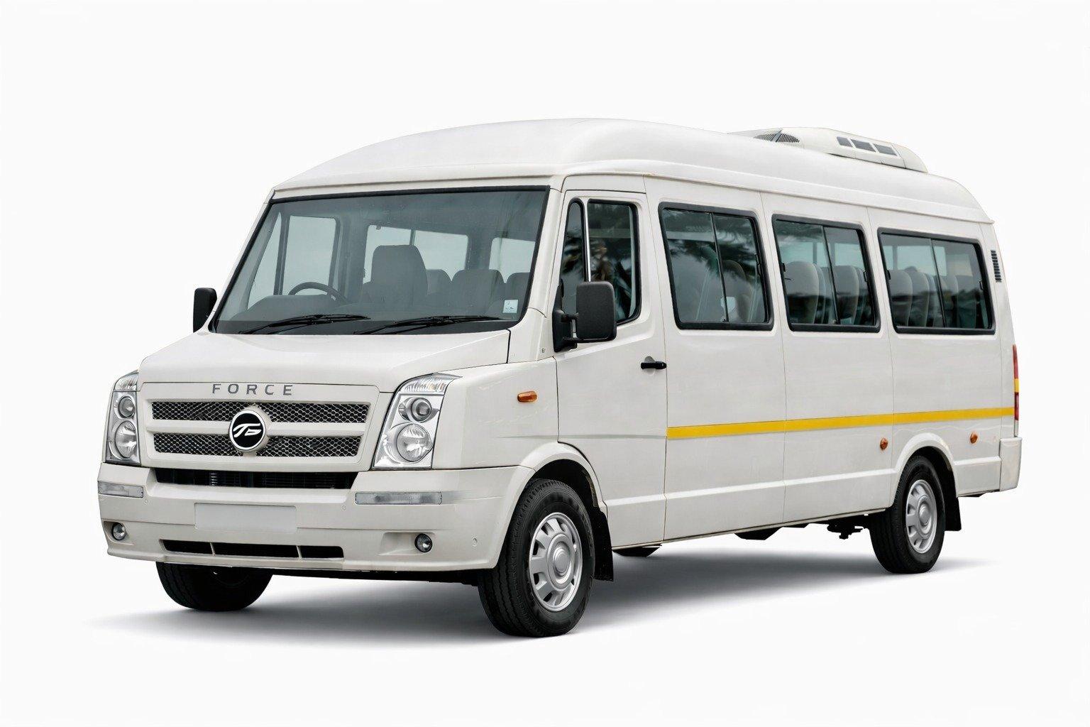 Tempo Traveller 14 seater spacious vehicle